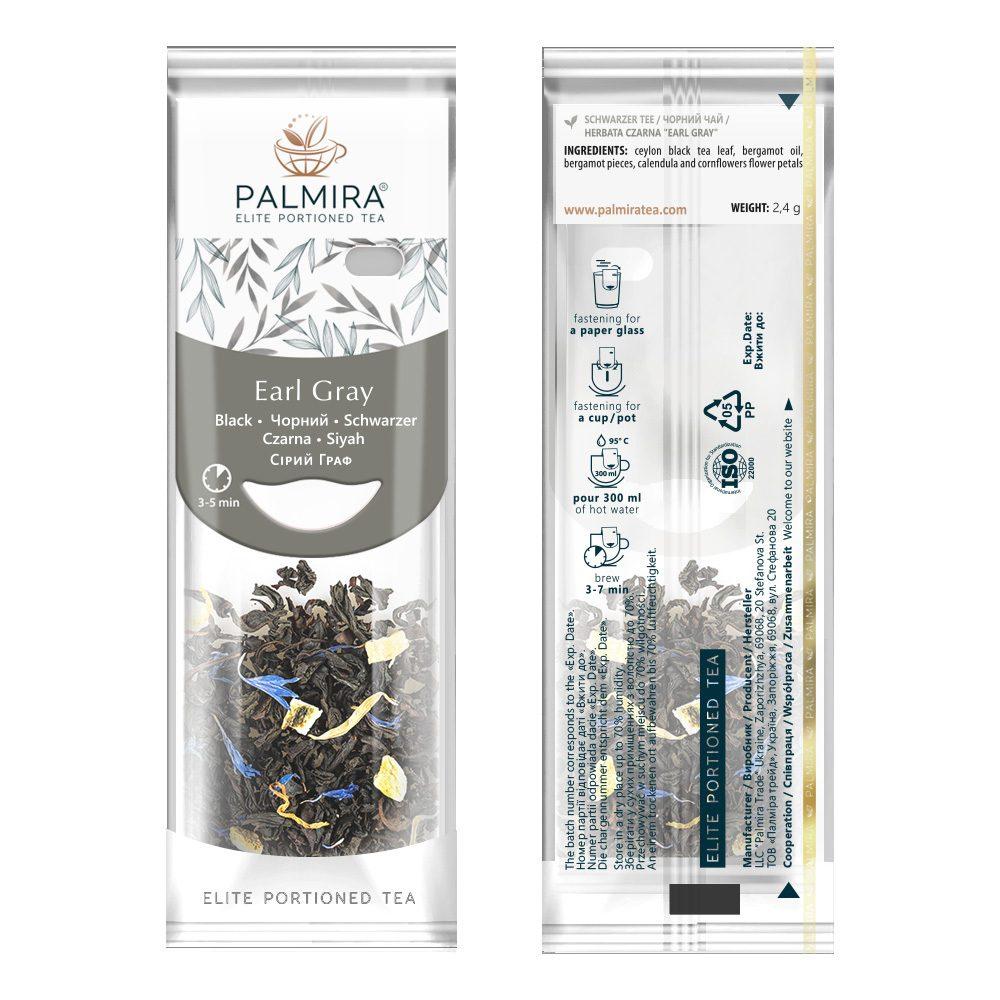 Чай чорний з бергамотом "Сірий Граф" Earl Gray 24 г (10 шт уп) ТМ"Palmira"